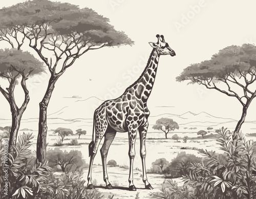 South African giraffe or Cape giraff