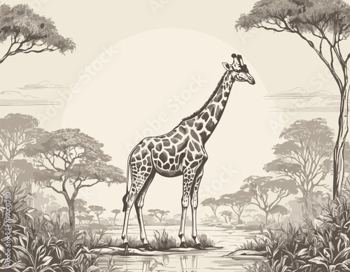South African giraffe or Cape giraff