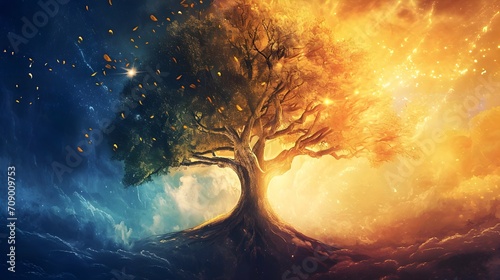 Symbolic representation of the tree of life photo
