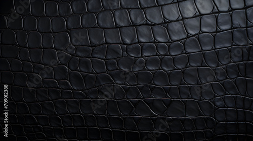  Close up shot of Black leather texture photo