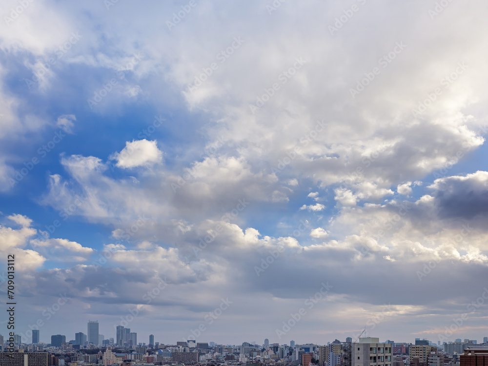 clouds over the city