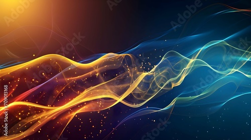 futuristic abstract background with wave and light effect © PSCL RDL