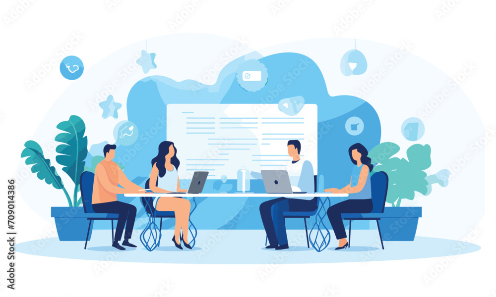 vector flat people on business teamwork illustration flat illustration vector flat people on business teamwork illustration flat illustration