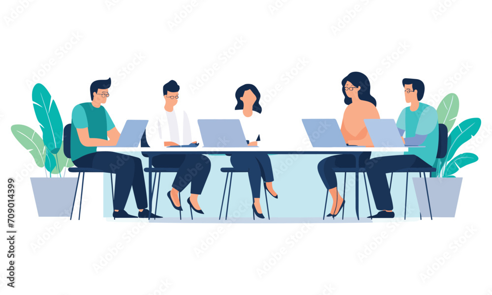 vector flat people on business teamwork illustration flat illustration vector flat people on business teamwork illustration flat illustration