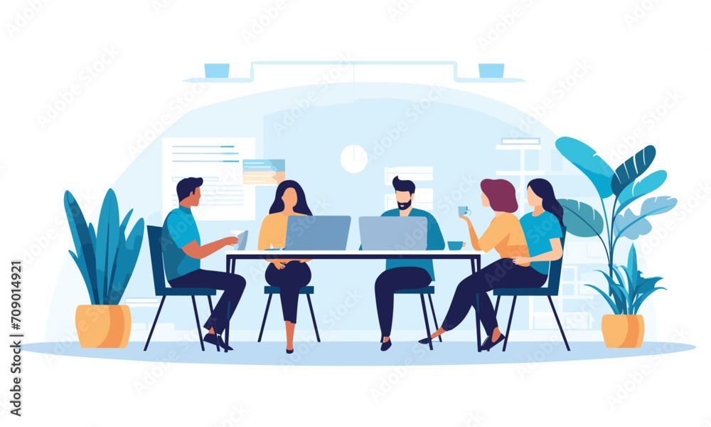 vector flat people on business teamwork illustration flat illustration vector flat people on business teamwork illustration flat illustration