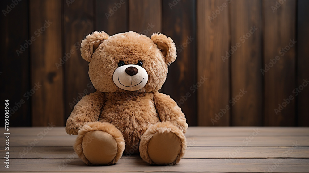 Plush teddy bear on a clean white background Plush teddy bear on a clean white background