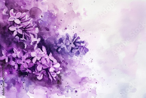 Mother s Day lilac flower background  copy space.