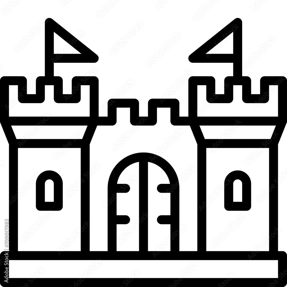 fortress line icon fortress line icon