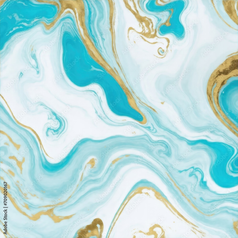 Abstract cyan white swirls gold marble ink painted texture luxury background Abstract cyan white swirls gold marble ink painted texture luxury background
