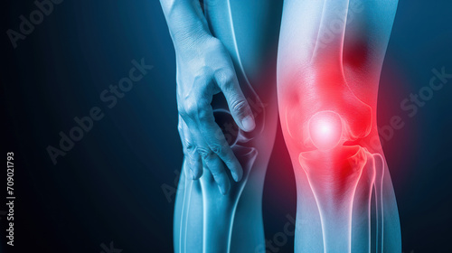 Neon Agony: Visualizing Knee Pain in Vivid Hues. Generative AI