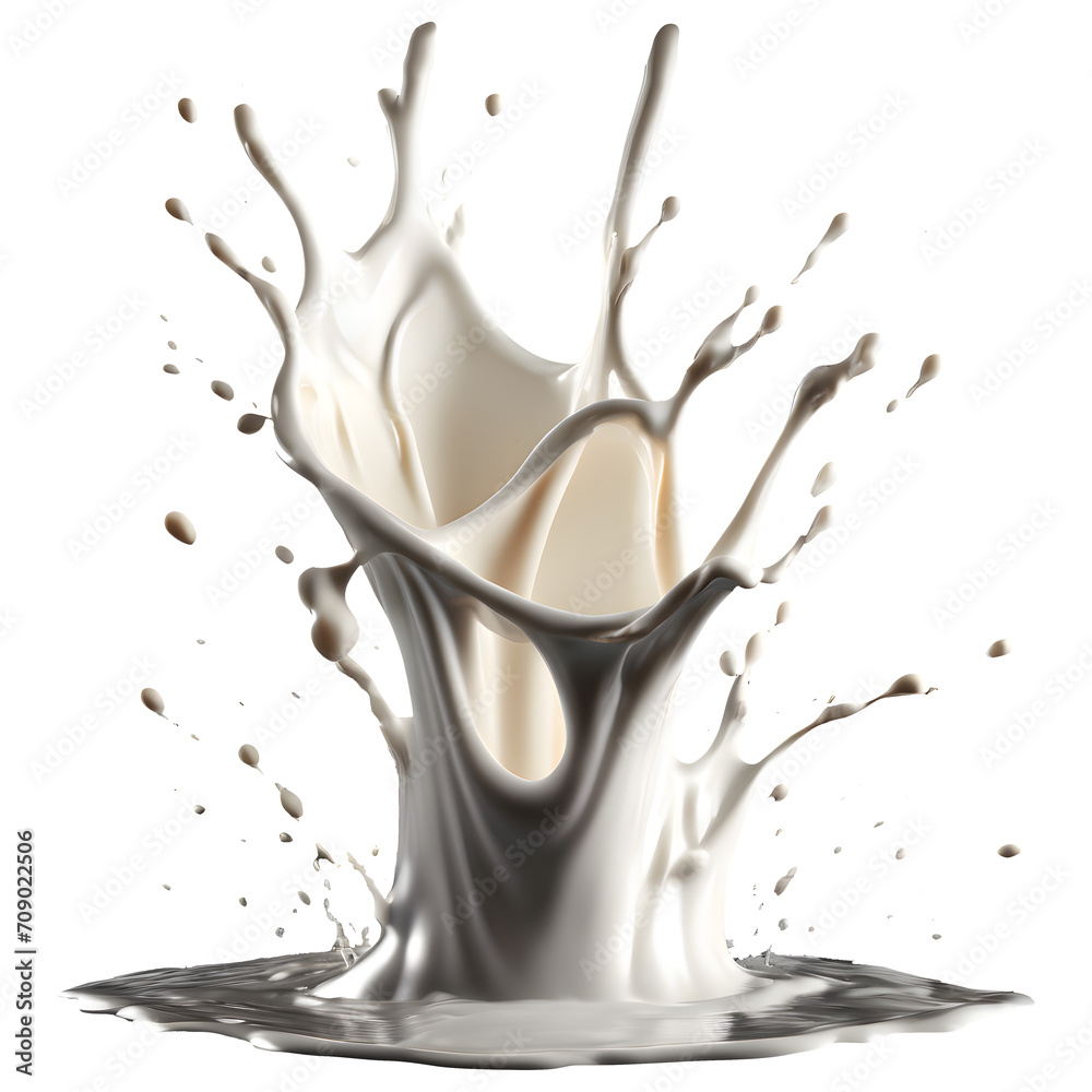 Milk splash 3d render, transparent background high quality. Milk splash 3d render, transparent background high quality.