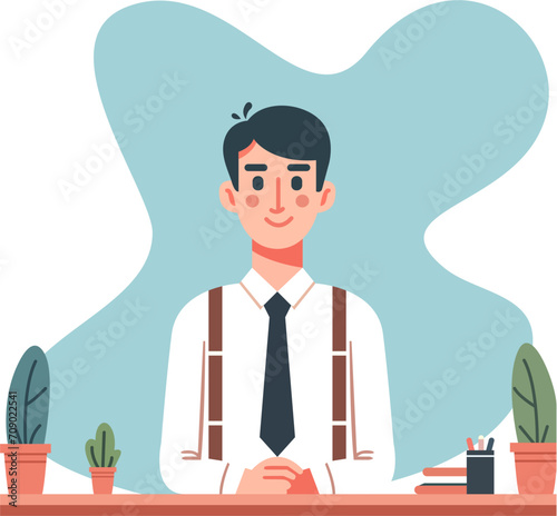 Free vector business people working in the office