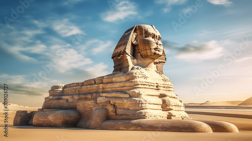 photograph real statue of sphinx