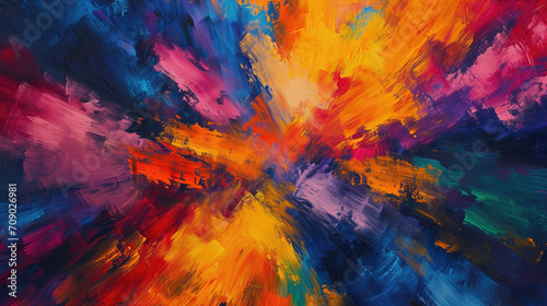 Artistic background of colorful abstract painting comes to life with seamless blending on canvas