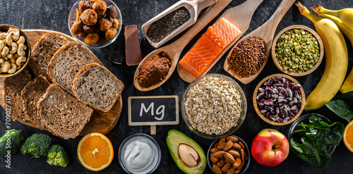 Composition with food products rich in magnesium photo