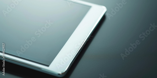 Banner featuring a sleek tablet device at the side, with plenty of copy space.