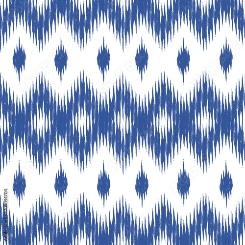 Ikat tribal pattern traditional. Geometric ethnic oriental seamless.Design for background,carpet,wallpaper,clothing,wrapping,fabric,Vector illustration embroidery vintage style.Folk textile.