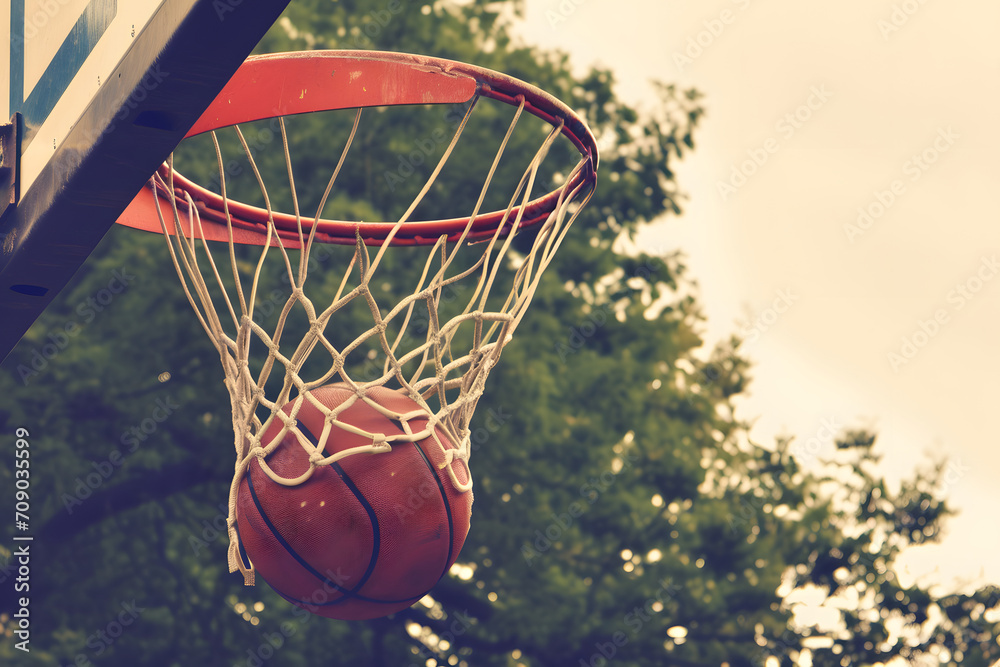 Basketballfieber: Ein spannender Moment auf dem Basketballplatz mit dynamischem Spielgeschehen und dem Fokus auf den Korbwurf