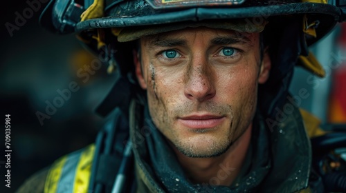 Firefighter portrait photograph 