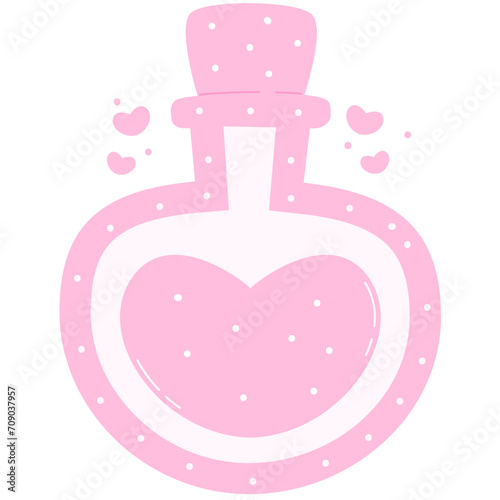 Pink potion heart doodle