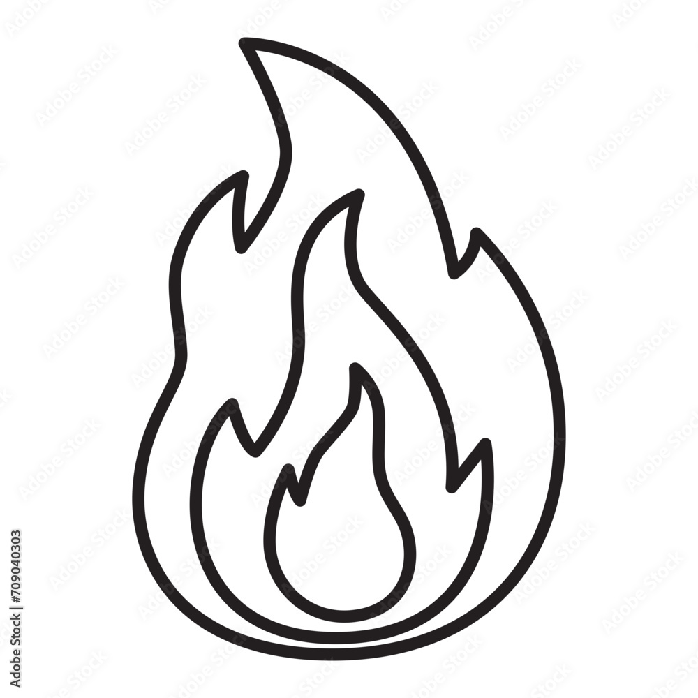 Fire line icon. Fire line icon.