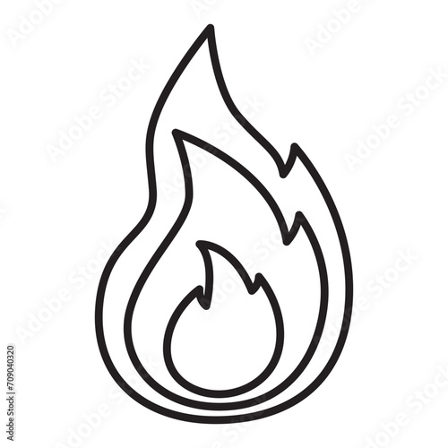 Fire line icon.