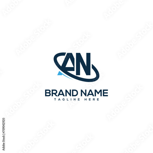 Professional Letter AN NA Technology Logo Design vector Element.