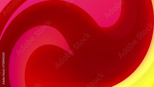 Abstract wavy curved with trendy gradient background. Modern design, loop animation.