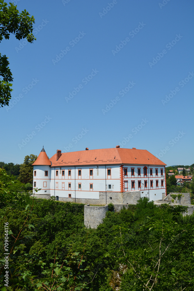 Ozalj castle on the hill in Croatia