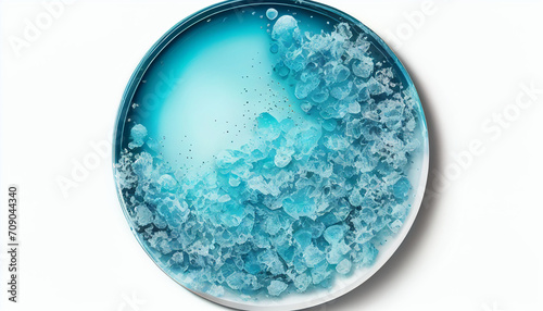 Wallpaper Mural top view circular plate without contents Isolated in a white background, the color blue. Torontodigital.ca