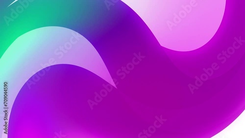 Abstract wavy curved with trendy gradient background. Modern design, loop animation.