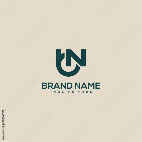 Professional unique letter BN NB monogram logo design template. Initials Business logo.