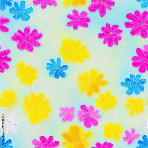 flower. Abstract seamless pattern. AI generated. © homeworlds