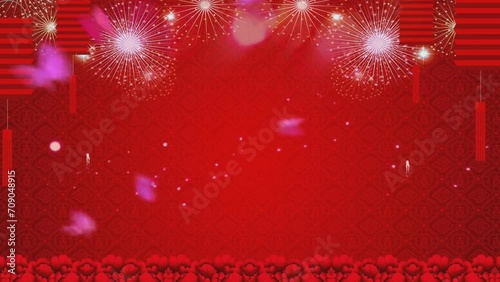 red christmas background with snowflakes