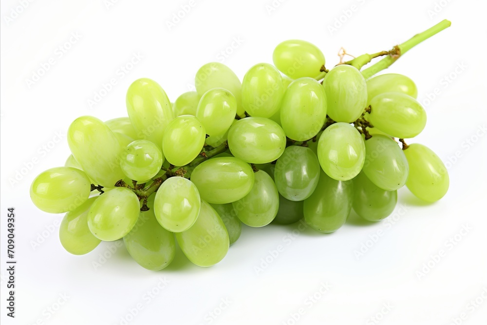 Fresh green grape isolated on white background high quality detailed image for advertising Fresh green grape isolated on white background high quality detailed image for advertising
