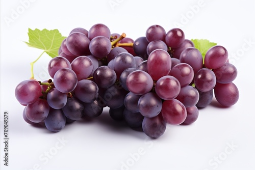 High quality detailed purple grape isolated on white background for advertising campaigns