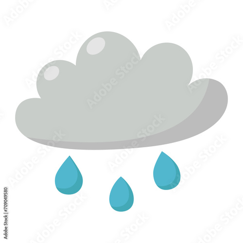 cloud and rain icon.
