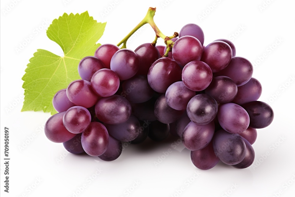Fresh and juicy purple grape isolated on white background high quality image for advertising Fresh and juicy purple grape isolated on white background high quality image for advertising