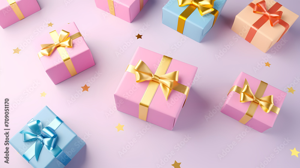 Gift box background with copy space for Christmas gifts, holidays or birthdays Gift box background with copy space for Christmas gifts, holidays or birthdays