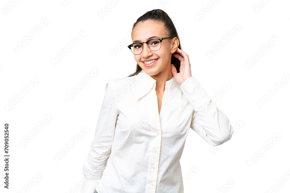 Young Arabian woman over isolated chroma key background laughing Young Arabian woman over isolated chroma key background laughing