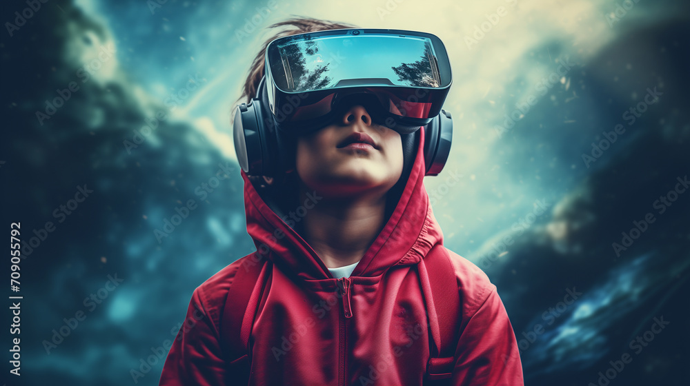 Ai Generative People wearing futuristic high tech virtual reality glasses Ai Generative People wearing futuristic high tech virtual reality glasses