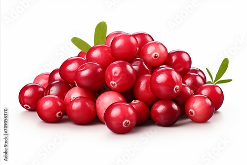 Detailed high quality cranberry isolated on white background for advertising promotions