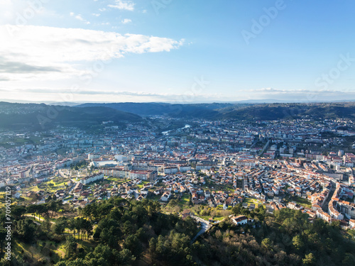 Panorama view of the skyline of the Galician city of Ourense as seen from the outskirts. © Andrés García
