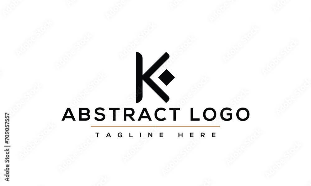 Letter K logo icon design template. Trendy Minimal Monogram emblem design concept.