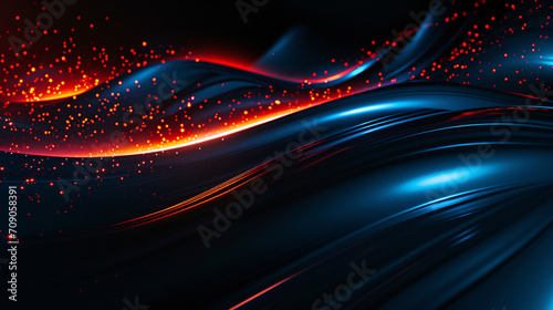 Blue technology abstract photon background image, abstract technology big data background concept illustration