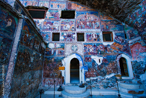 Magnificent repainted fresco, Sumela monastery © Abdullah