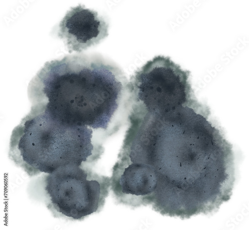 Quadro em tela Mold illustration Png clipart with transparent background Dark fungus damage for
