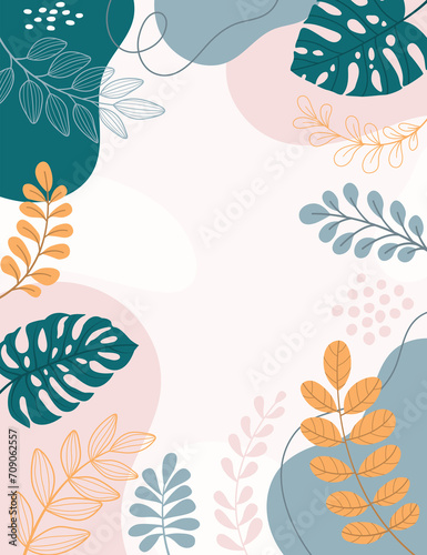  background with beautiful.background for design. Colorful background with tropical plants