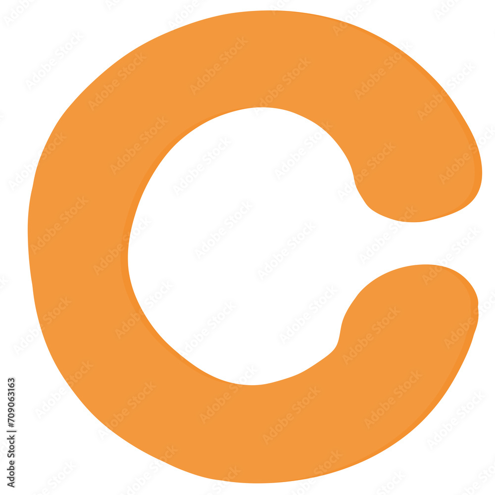Orange letter c Orange letter c