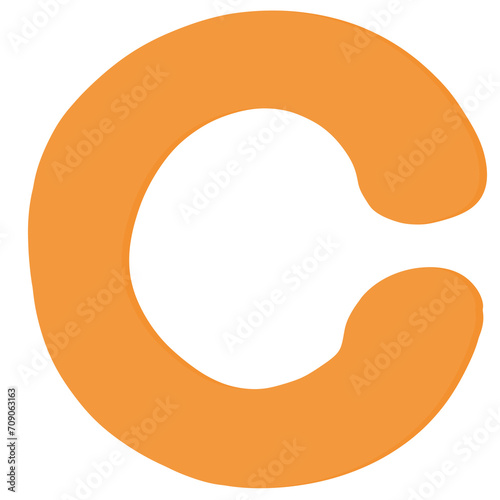 Orange letter c